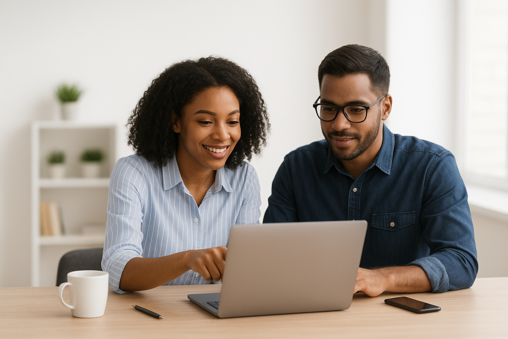collaboration au bureau moderne