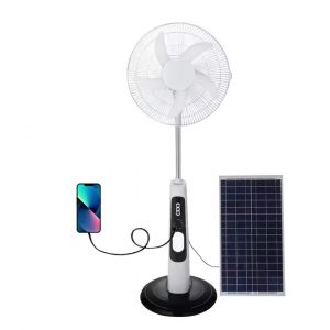 Ventilateur Solaire Rechargeable sur Pied avec Panneau Solaire et Télécommande — Livraison Dakar Sénégal