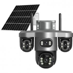 Caméra Solaire 4 Objectifs Dakar - Surveillance Quad-Lens